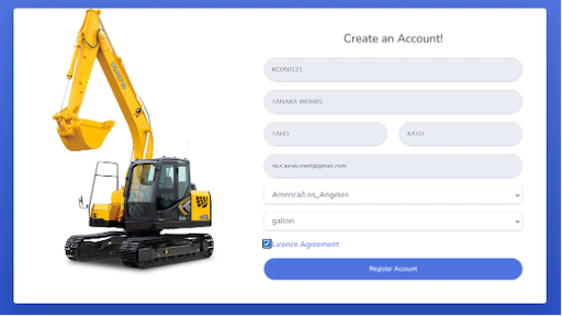 Set language and units, then check the license agreement